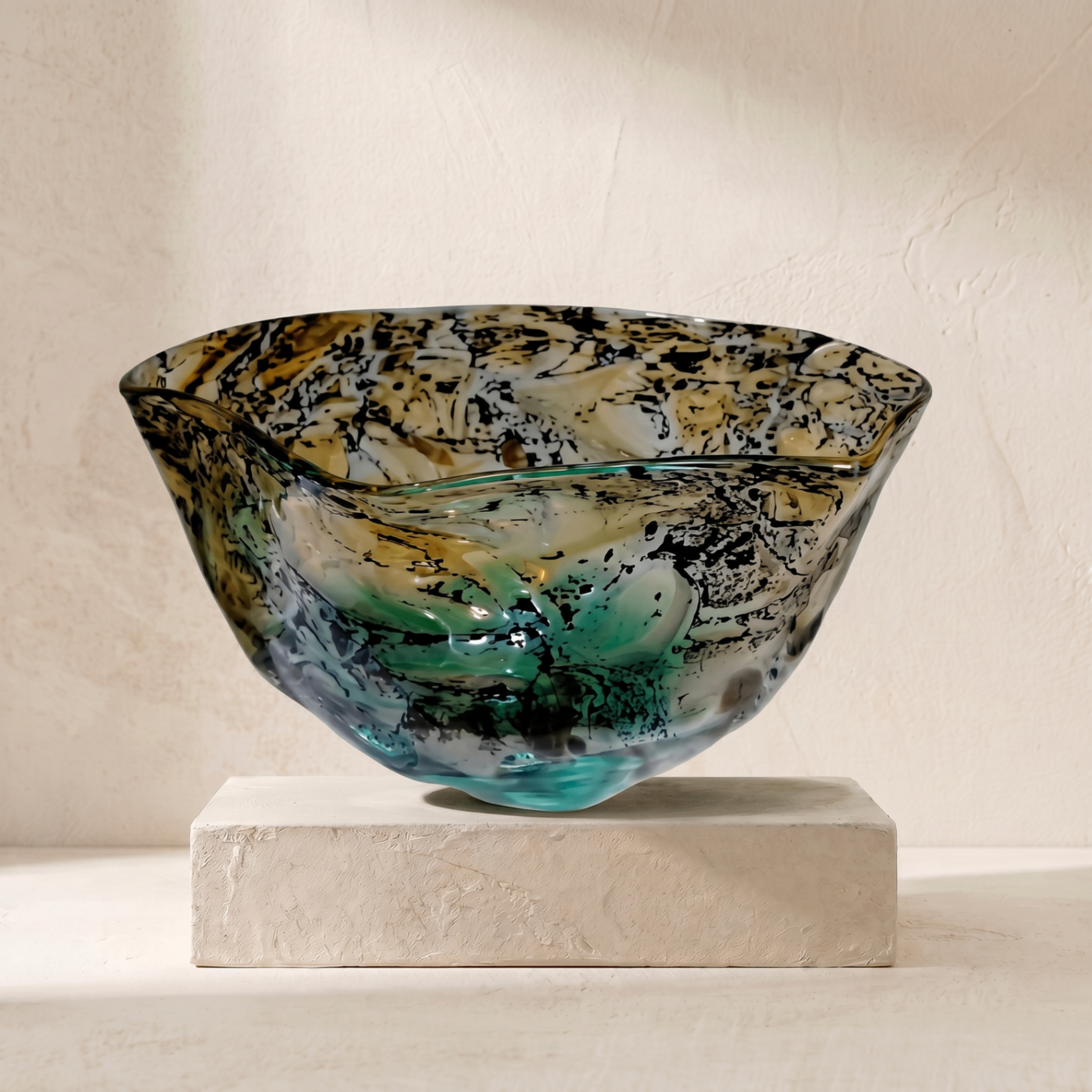 Coupe carrée en verre marbré — REF#78002
