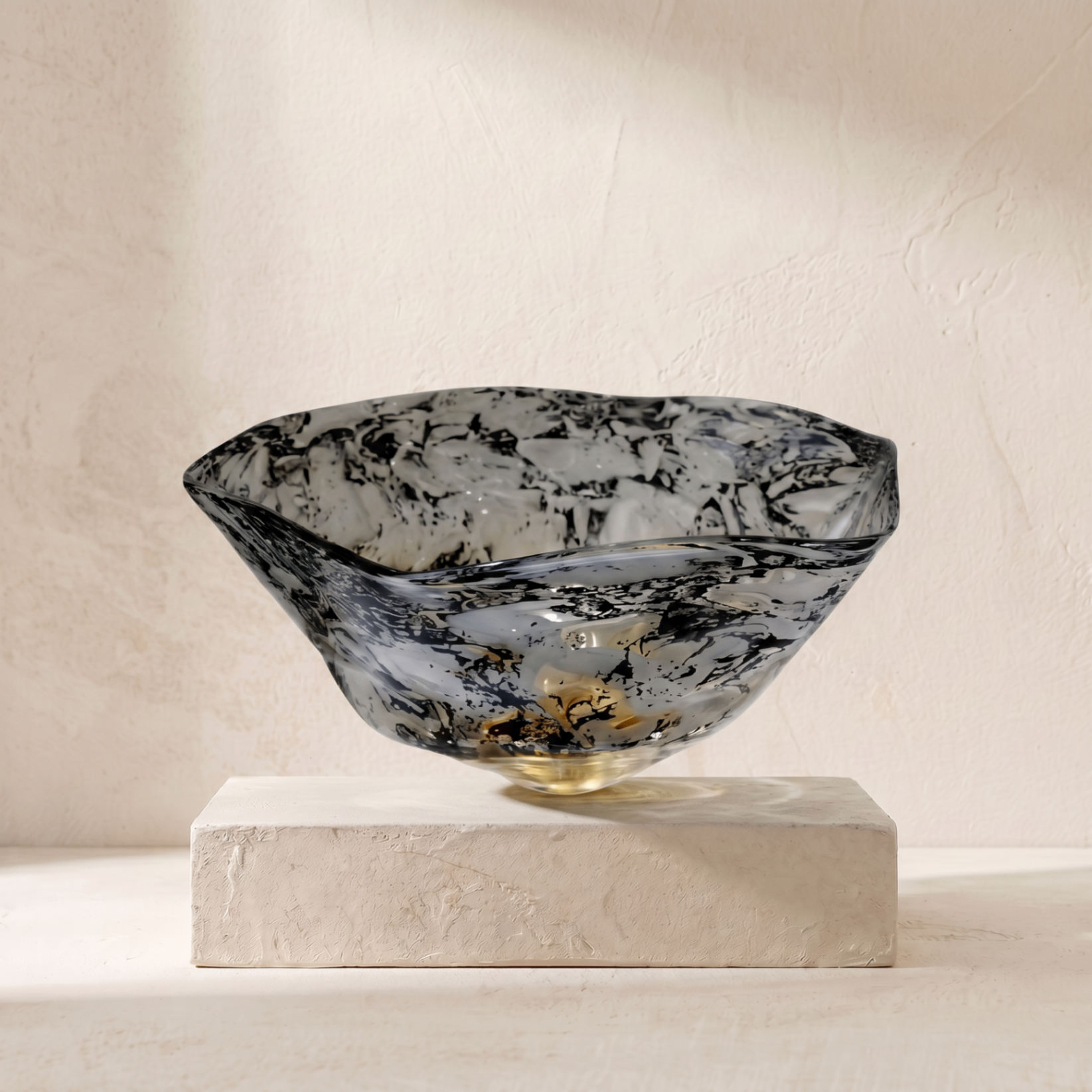 Coupe carrée marbré noir & or — REF#78003