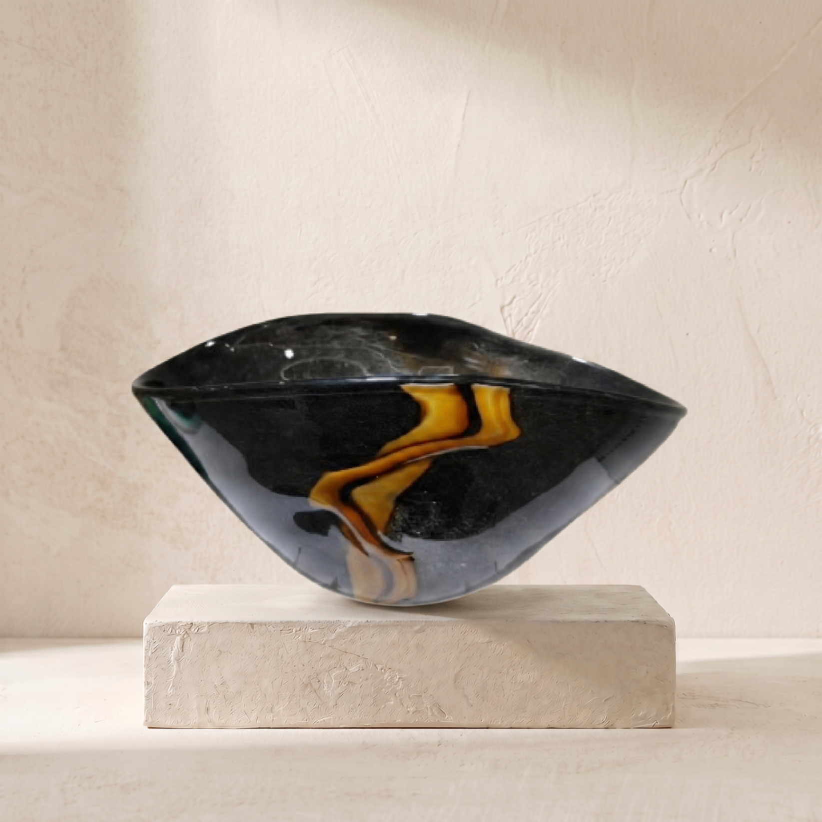 Coupe design noir & ambre — REF#78004