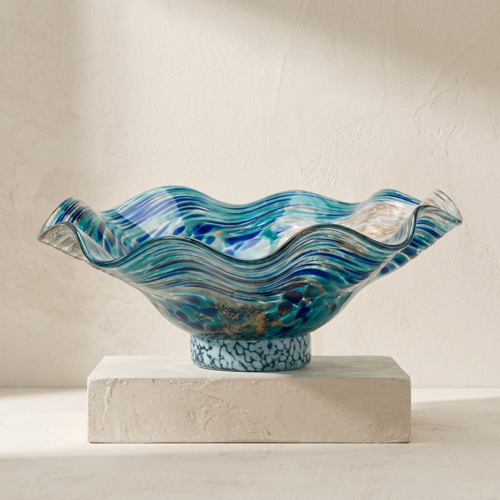 Coupe ondulée bleu océan — REF#78006